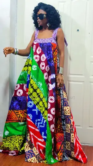 Backless Patch Gown - Style 487