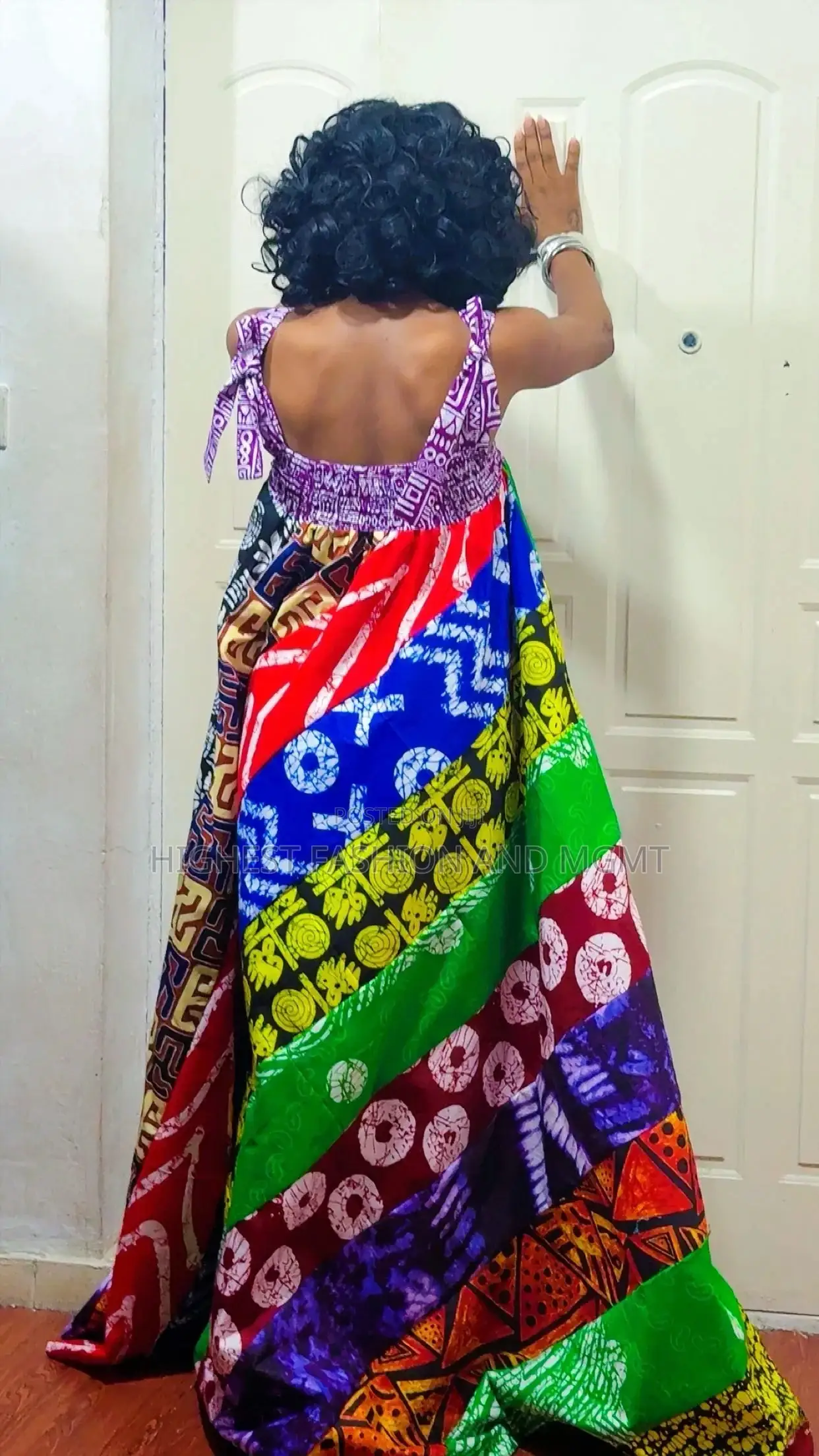 Backless Patch Gown - Style 487