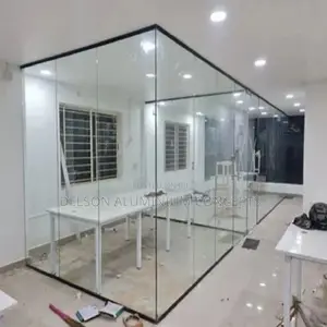 Modern Frameless Glass Partition Installation