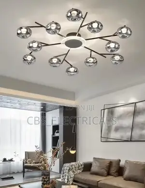 12 Glass Scandinavian Chandelier