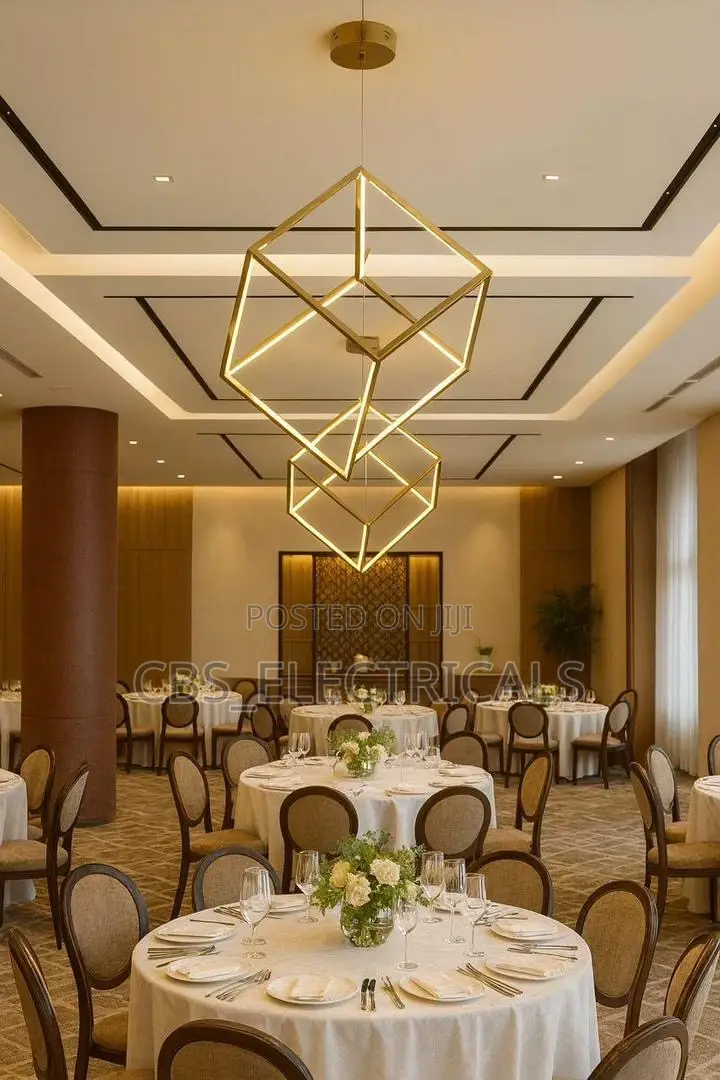 3d Cubic Pendant Light
