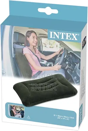 Intex - Inflatable Pillow, 58 X 36 X 13 Cm, Green