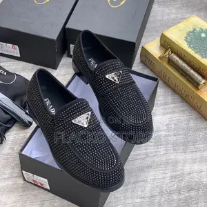 Original Prada Rhinestone Loafers Shoes