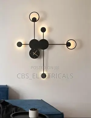 Wall Lamp + Clock