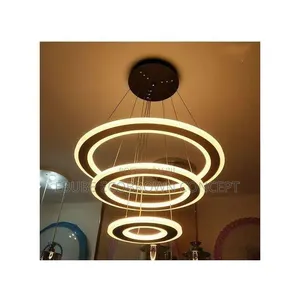 3 Rings Modern Chandelier Led Pendant Lamp Light for Modern Homes