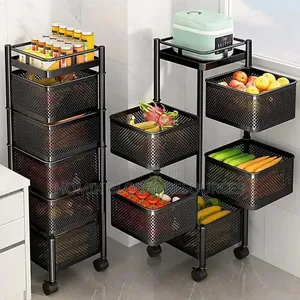 Rotating (Square) Stainless Steel Drawer Trolley for Kitchen/Bath