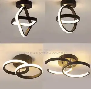 Modern Led Ceiling Light 2 Rings Creative Design Ceiling Lamp Indoor