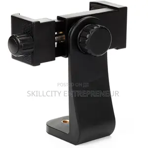 360° Rotating Phone Tripod Mount Adapter With Screw Clamp