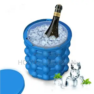 2in1 Portable Silicone Ice Cube Maker Bucket With Lid