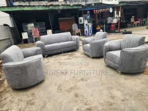 Set of 7 Seaters Fabric Sofa Chairs.