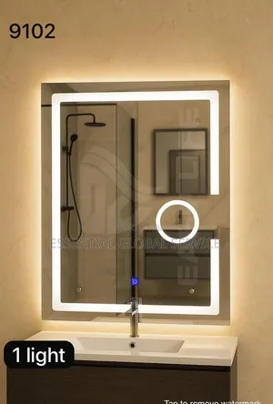 Rectangular Frameless Smart Led Bathroom Mirror With Dual Lighting