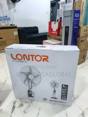 Lontor 18" Rechargeable Fan[Ctl-Cf04r-18]Durable Rechargeable Fan