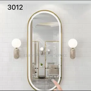 Oval/Capsule Smart Led Salon or Vanity Mirror With a Premium Goldframe