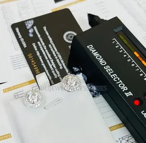 Moissanite Stud Earrings for Pierced Ear Man and Woman