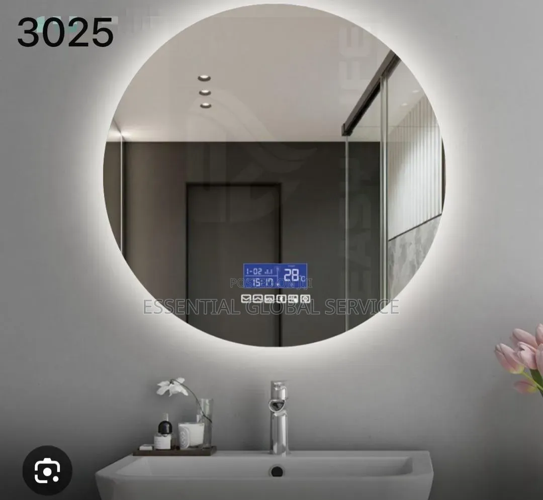 Round Frameless Smart Led Bathroom Mirror