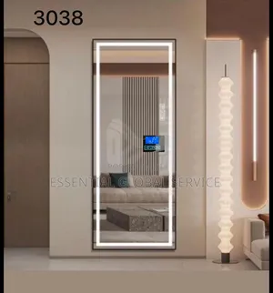 Full-Length Smart Led Dressing Mirror With a Digital Display Hub