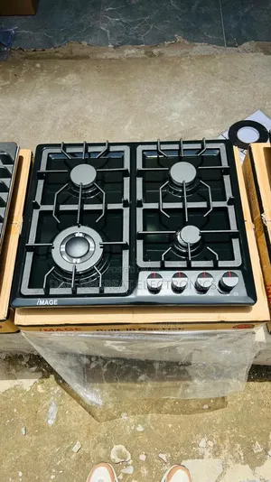 Image 4 Gas Burner Inbuilt 60m Black Stainless Cooker