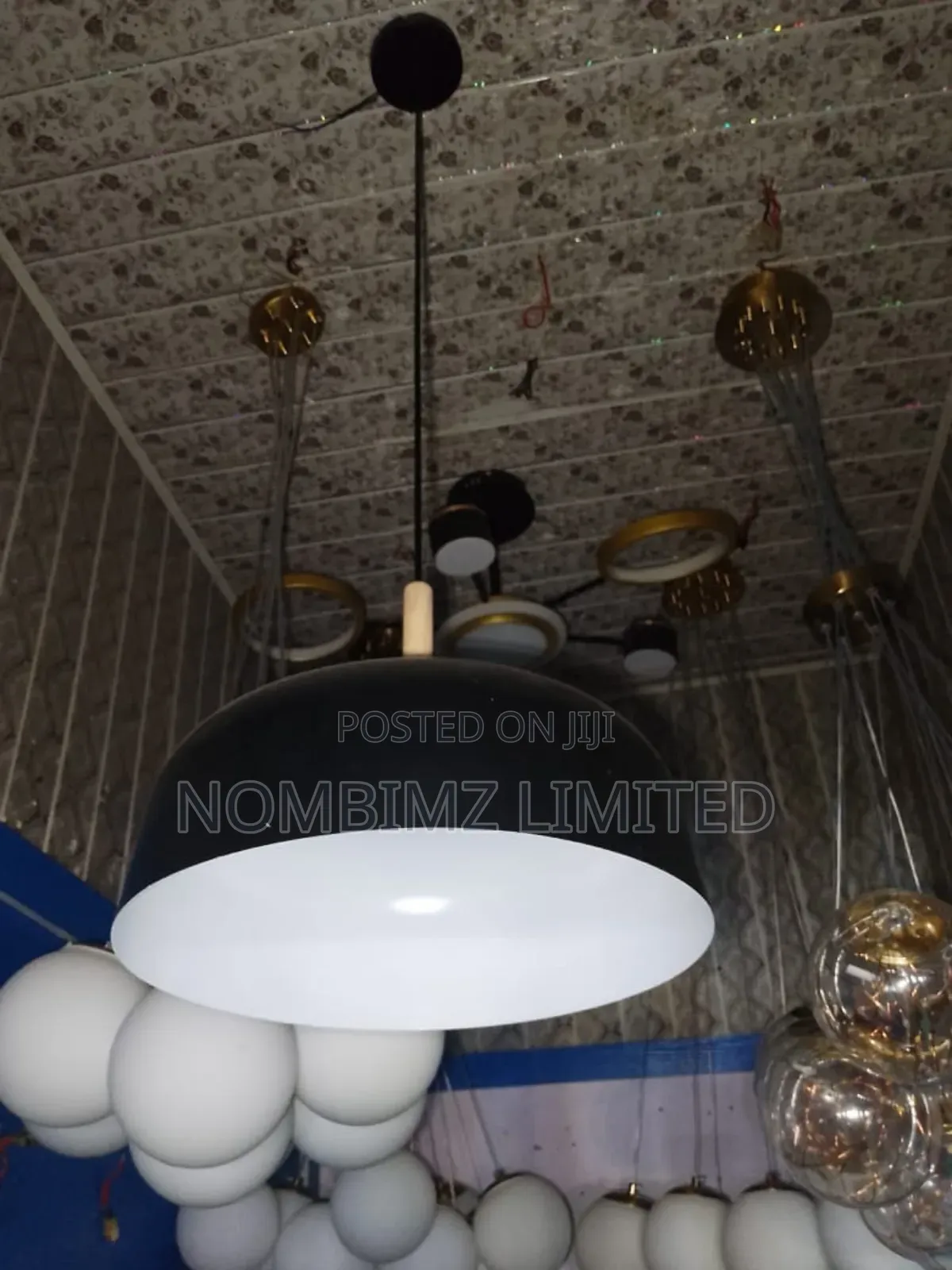 Modern Black Dome Pendant Light