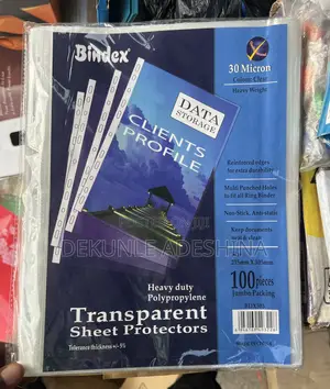 Punched Hole Transparent Sheet Protectors