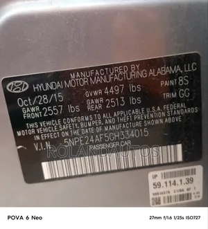 Hyundai Sonata 2015 Silver