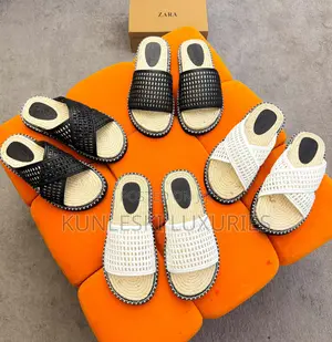 Original Zara Espadrille Leather Slippers