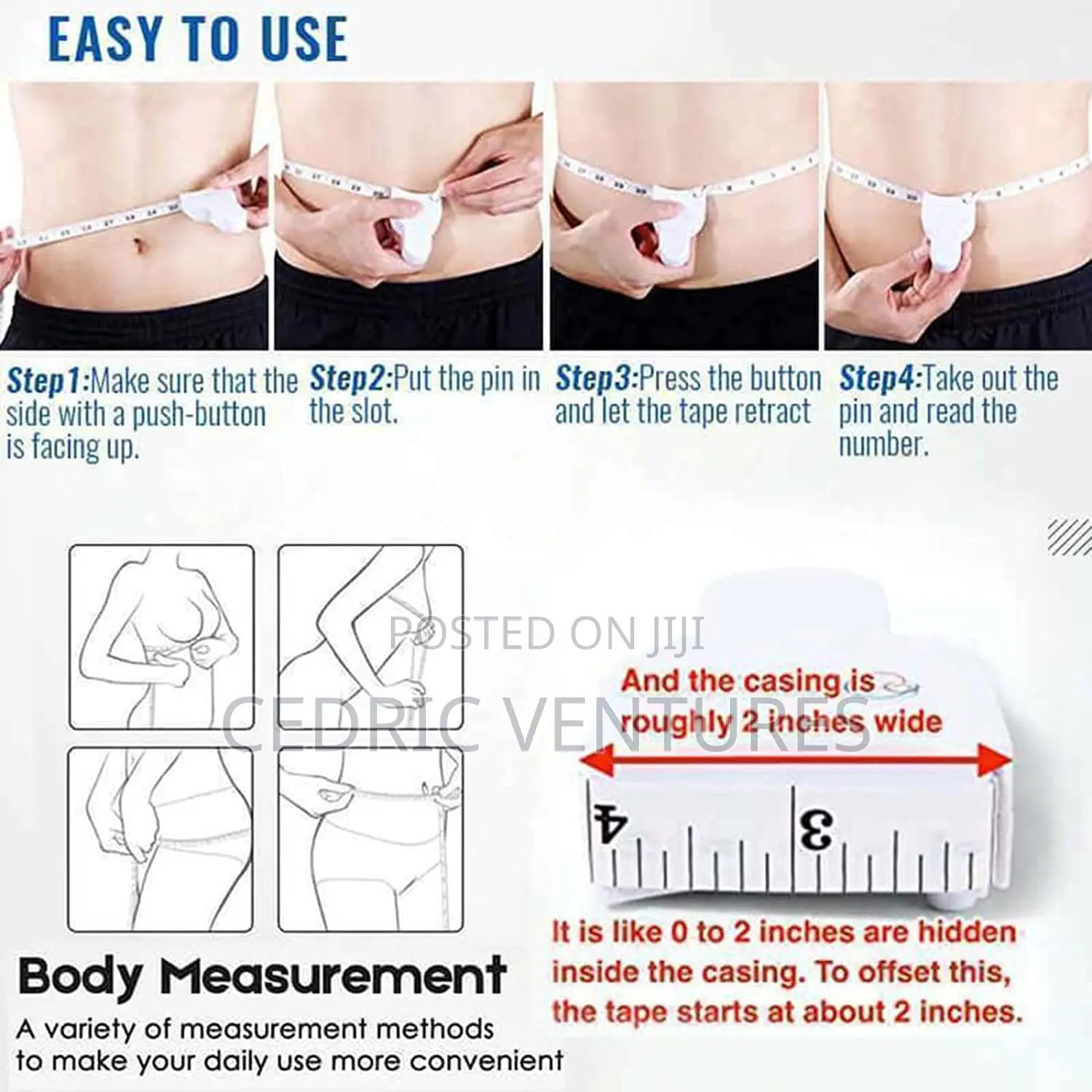 Retractable Accurate Waist Measuring Tape