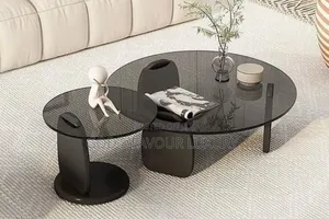 Glass Center Table and Side Stool.