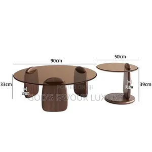 Glass Center Table and Side Stool.