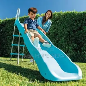 Intex Children's Slide, Steel, Plastic, Light Blue 251 X 84 X 147 Cm