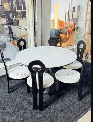 Round Marble Dining Table With Six Chairs