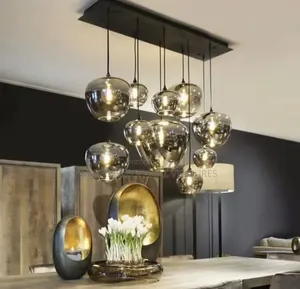 Nordic Mirror Glass Chandelier Light