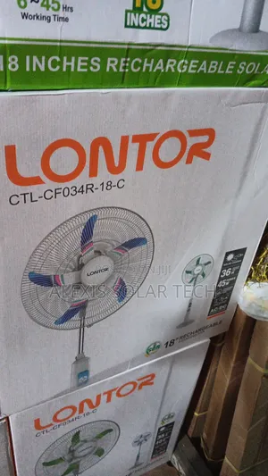 18inches Lontor Solar Rechargeable Fan