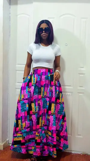 Long Stepped Skirt and Top