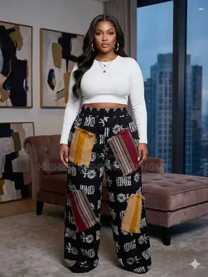 Ankara and Aso Oke Pants - Style 907
