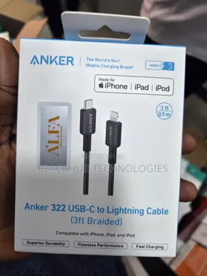 Anker 322 Usb-C to Lightning Cable 3ft Braided