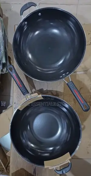 Non-Stick Wok Pan - Deep Non-Stick Fry Pan With Helper Handle