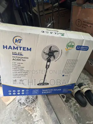 Hamtem Solar Rechargeable Fan