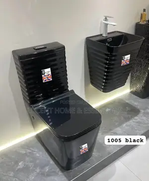 Eagles Standard England Executive Black Toilet Wall-Hung Sink Set