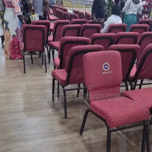 Pattern Red Church Chair With Logo