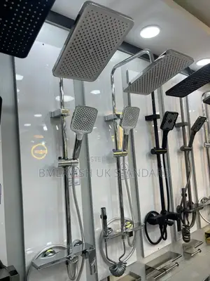 Silver Surface Hot and Cold Shower Set
