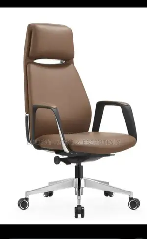 Luxury Executive Ergonomic Office Chair – Premium Tan Brown Leather