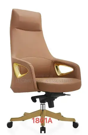 Premium Modern Executive Chair With Gold Trim Luxury Office Furniture