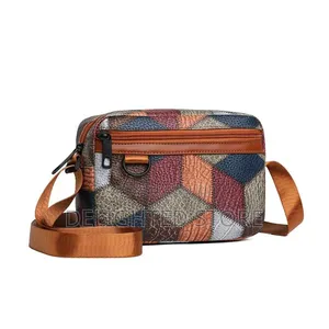 Synthetic Leather Unisex Adjustable Strap Shoulder Bag