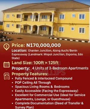 3bdrm Block of Flats in Ekpoma for sale