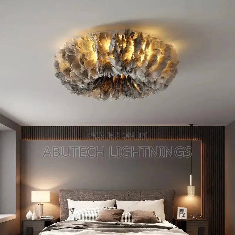 600mm Modern Feather Ceiling Light