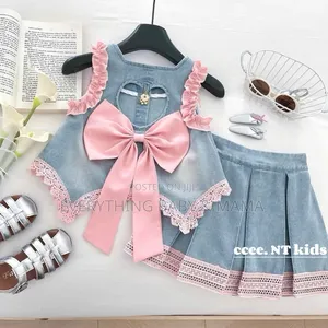Girls Jean Skirt N Top