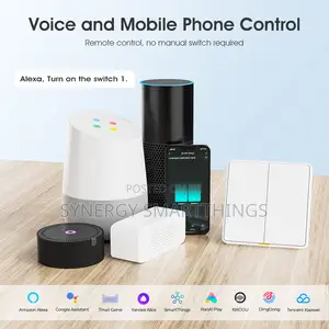 C-Smart Zigbee 2 Gang Button Switch Alexa/Google Voice Assistant White