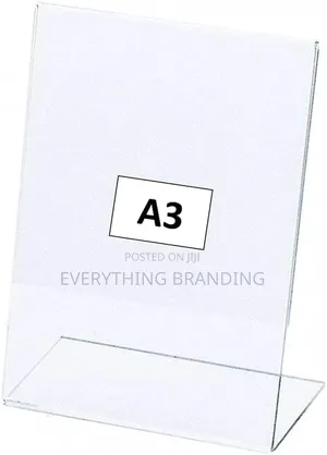 Plain A3 Acrylic Table Sign for Office, Hotel Event Display