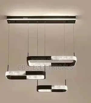 Modern Black and Crystal Rectangular Pendant Chandelier