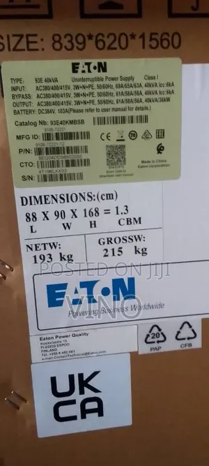 Eaton Ups 30kva Online Ups 93e